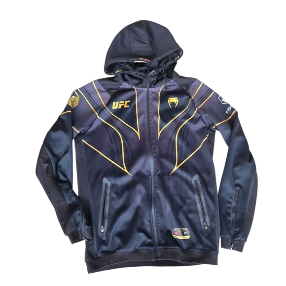 UFC Venum Cripto Full Zip Black - Gold  (Personalized?) Hoodie Men's Size medium - Picture 1 of 13